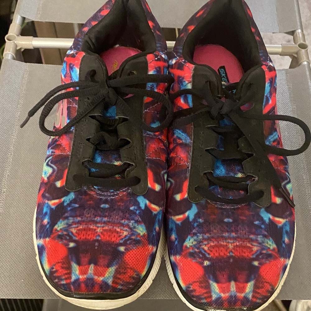 Skechers Womens Skech Knit 12447 Multicolor Running Shoes Sneakers - Picture 2 of 6